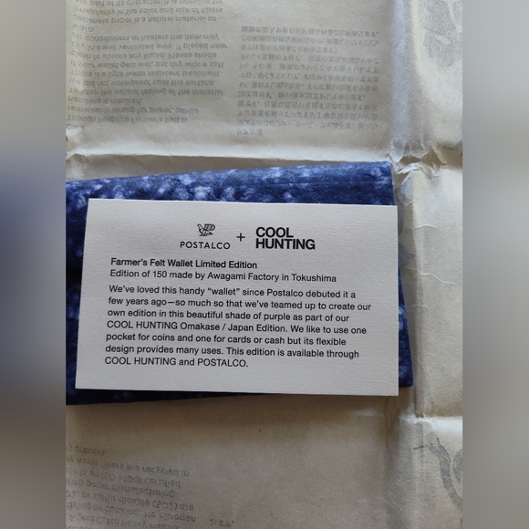 POSTALCO Farmer’s Felt Wallet COOL HUNTING Limited Edition Japan Made RARE - Picture 8 of 11